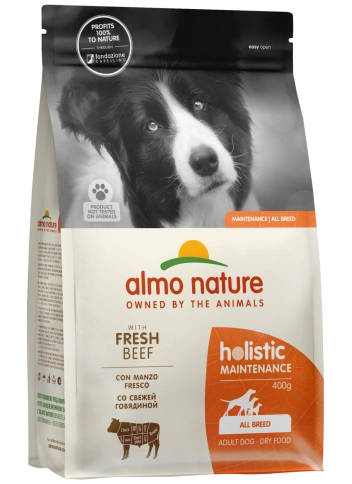 Сухой корм Almo Nature для взрослых собак со свежей говядиной и коричневым рисом, 400 г фото 1