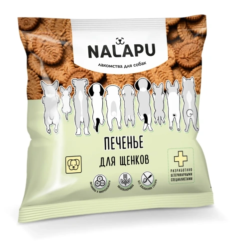 Лакомство Nalapu печенье для щенков, 115 г фото 1