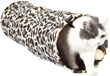 Игровой туннель Homecat для кошек, шуршащий леопард, 90 см х 25 см фото 1