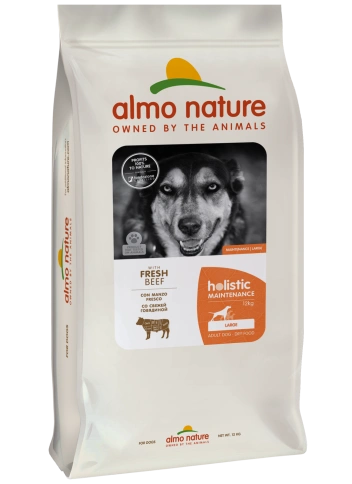 Сухой корм Almo Nature для взрослых собак крупных пород со свежей говядиной и коричневым рисом, 12 кг фото 1