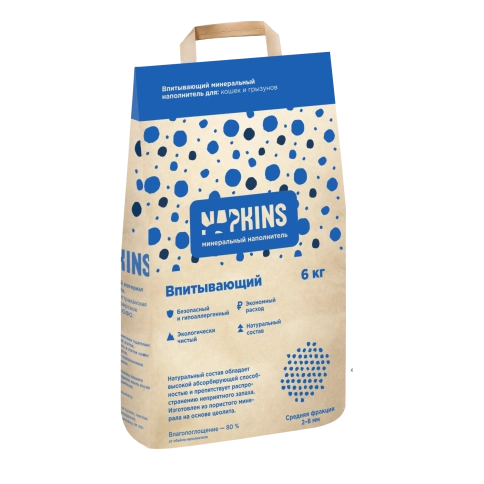 Наполнитель Napkins для кошачьего туалета, впитывающий, 12 л фото 1