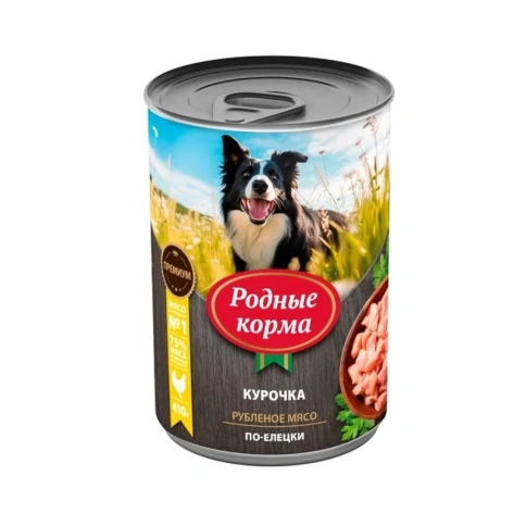 Влажный корм Родные корма Chicken для собак, курочка по-елецки, 410 г фото 1