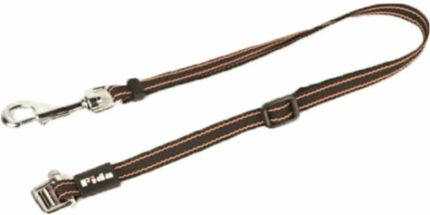 Адаптер Fida Dual Leash для рулетки с лентой для второй собаки черный с оранжевой строчкой фото 1