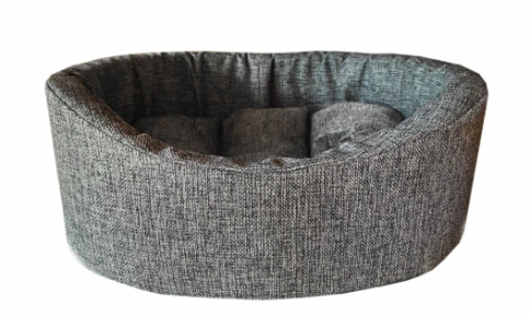 Лежак Homepet для домашних животных, Жаккард Wool №1 серый, 43 см х 38 см х 15 см фото 1