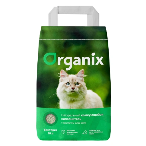 Наполнитель Organix для кошачьего туалета, комкующийся с ароматом алоэ вера, 16 л фото 1