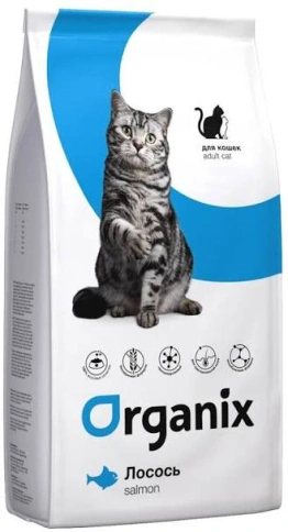 Сухой корм Organix Adult Salmon для кошек с чувствительным пищеварением, с лососем, 7,5 кг фото 1