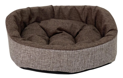 Лежак Homepet для домашних животных, Жаккард Wool №3 коричневый, 57 см х 45 см х 20 см фото 1