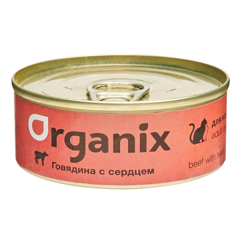 Влажный корм Organix Preventive Line Beef & Heart для кошек, с говядиной и сердцем, 100 г фото 1