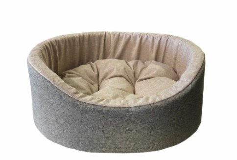 Лежак Homepet для домашних животных, Жаккард Melange №1 коричнево-розовый, 43 см х 38 см х 15 см фото 1