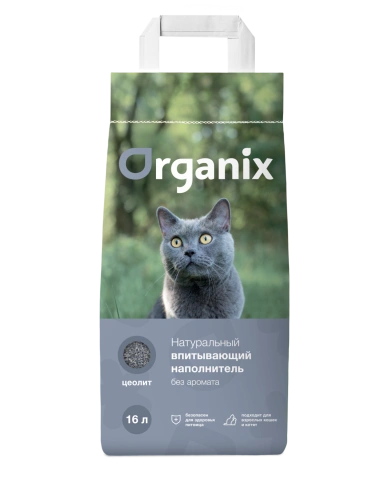 Наполнитель Organix для кошачьего туалета, впитывающий для кошачьего туалета, без аромата, 16 л фото 1