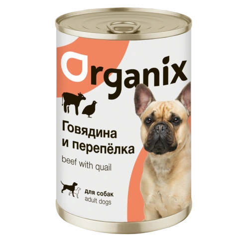 Влажный корм Organix Preventive Line Beef & Quail для собак, с говядиной и перепелкой, 410 г фото 1