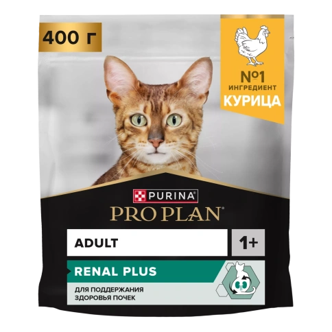 Сухой корм PRO PLAN Chicken для взрослых кошек, с высоким содержанием курицы, 400 г фото 1