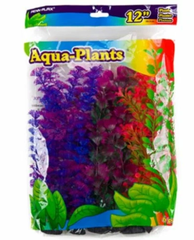 Растение Penn-Plax Aqua-Plants с грузом цветное, 6 шт, 30 см фото 1