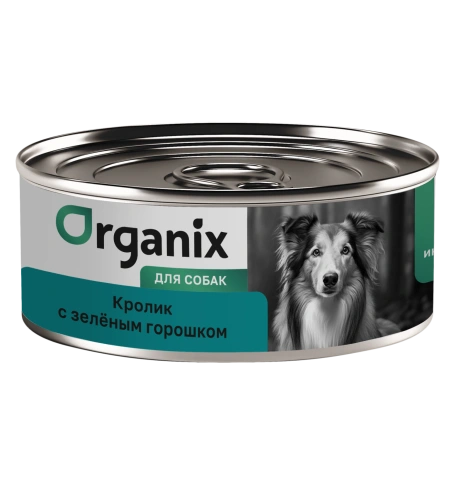 Влажный корм Organix Preventive Line Rabbit для собак Кролик с зеленым горошком, 100 г фото 1
