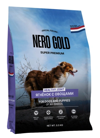 Сухой корм NERO GOLD Lamb & Vegetables для собак и щенков, с мясом ягненка и овощами, 500 г фото 1
