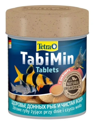 Корм для рыб Tetra Tablets Tabi Min для всех видов донных рыб, таблетки с креветками, 120 таб фото 1
