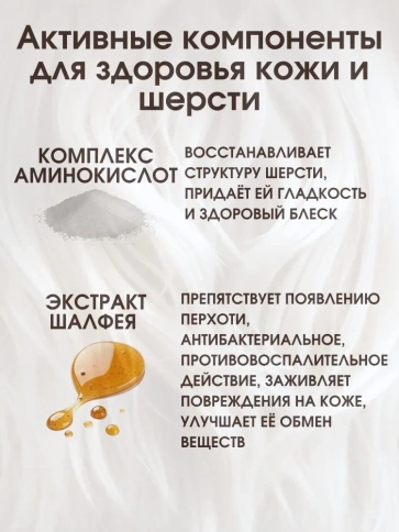 Шампунь Animal Play Гипоаллергенный для собак и кошек с аминокислотами и экстрактом шалфея, 250 мл фото 2