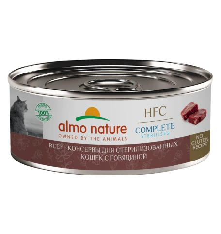 Влажный корм Almo Nature для стерилизованных кошек с говядиной, 100 г фото 1