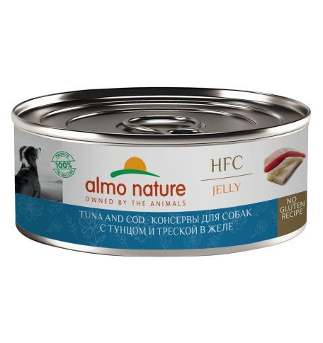 Влажный корм Almo Nature для собак с тунцом и треской в желе, 100 г фото 1