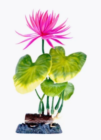 Растение Penn-Plax Red Water Lily с грузом красно -зеленое, 22 см фото 1