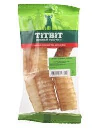 Лакомство Titbit трахея говяжья резаная для собак, мягкая упаковка, 70 г фото 1