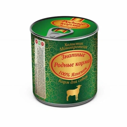 Влажный корм Родные корма знатные Lamb для собак, с ягненком, 340 г фото 1