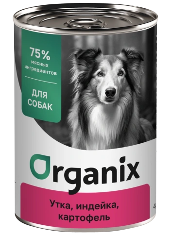 Влажный корм Organix Preventive Line Duck, Turkey & Potato для собак Утка, с уткой, индейкой и картофелем, 400 г фото 1