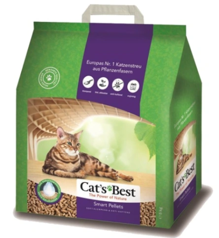 Наполнитель Cat`s Best Smart Pellet для кошачьих туалетов, древесный, 10 л фото 1