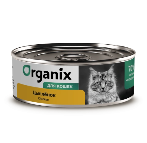 Влажный корм Organix Preventive Line Chicken для кошек, с курицей, 100 г фото 1