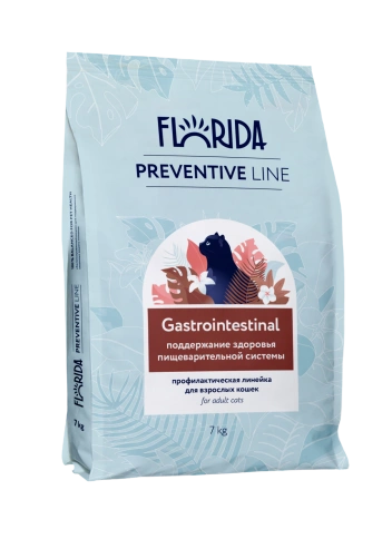 Сухой корм FLORIDA Gastrointestinal для кошек для поддержание здоровья пищеварительной системы, 7 кг фото 1