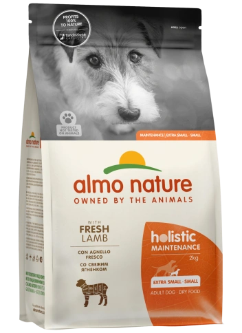 Сухой корм Almo Nature для взрослых собак малых пород со свежим ягненком и коричневым рисом, 2 кг фото 1