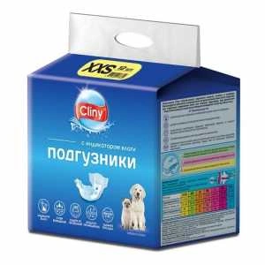 Подгузники Cliny для собак и кошек, XXS, 1-2,5 кг, 12 шт фото 1