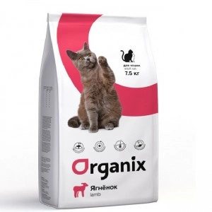 Сухой корм Organix Adult Lamb для кошек, с ягненком, 7,5 кг фото 1