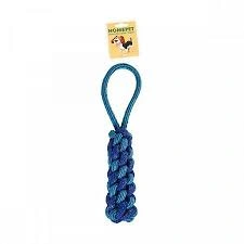 Игрушка Homepet Seaside для собак, плетенка из каната сине-голубая, 36 см фото 1