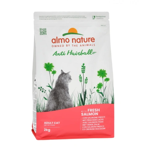 Сухой корм Almo Nature Hairball для взрослых кошек со свежим лососем, 2 кг фото 1