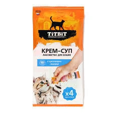 Влажный корм Titbit крем-суп Salmon для кошек, с кусочками, с лососем, 10 г фото 1