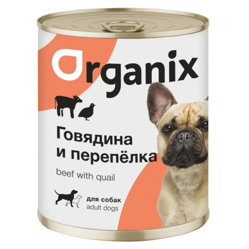 Влажный корм Organix Preventive Line Beef & Quail для собак, с говядиной и перепелкой, 850 г фото 1