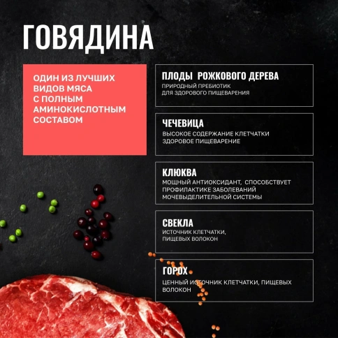 Сухой корм Одно Мясо Beef для стерилизованных кошек, с говядиной, 8 кг фото 3