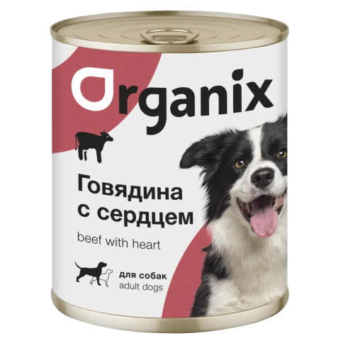 Влажный корм Organix Preventive Line Beef & Heart для собак, с говядиной и сердцем, 850 г фото 1