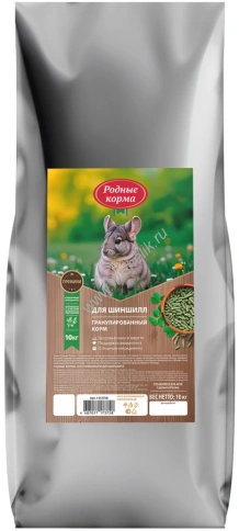 Корм Родные корма для шиншилл, 10 кг фото 1