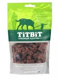 Лакомство Titbit мясные косточки для собак, с бараниной, 145 г фото 1