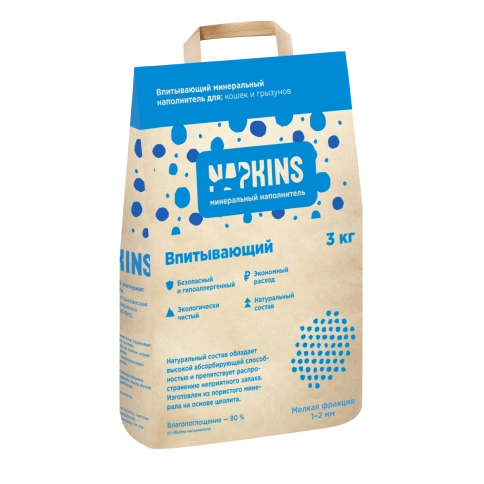 Наполнитель Napkins для кошачьего туалета, впитывающий, 6 л фото 1