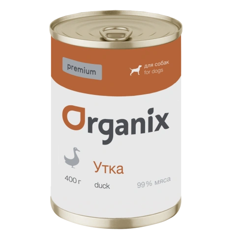 Влажный корм Organix Preventive Line Duck для собак, с уткой 99%, 400 г фото 1