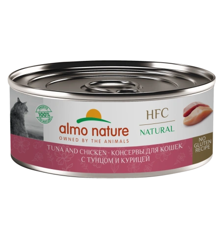 Влажный корм Almo Nature для кошек с тунцом и курицей, 100 г фото 1