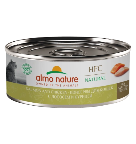 Влажный корм Almo Nature для кошек с лососем и курицей, 100 г фото 1