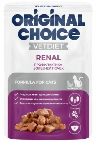 Влажный корм ORIGINAL CHOICE Veterinary Diet Renal Cat, 85 г фото 1