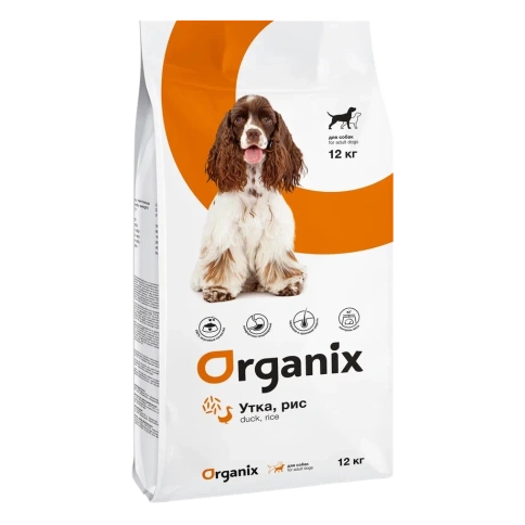 Сухой корм Organix Puppy Weight Control Adult контроль веса Duck & Rice для собак, с уткой и рисом, 12 кг фото 1