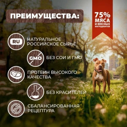 Влажный корм Родные корма для собак, скоблянка мясная по-городецки, 410 г фото 2