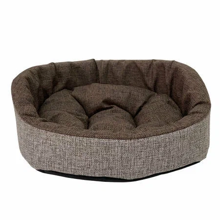 Лежак Homepet для домашних животных, Жаккард Wool №4 коричневый, 64 см х 50 см х 21 см фото 1