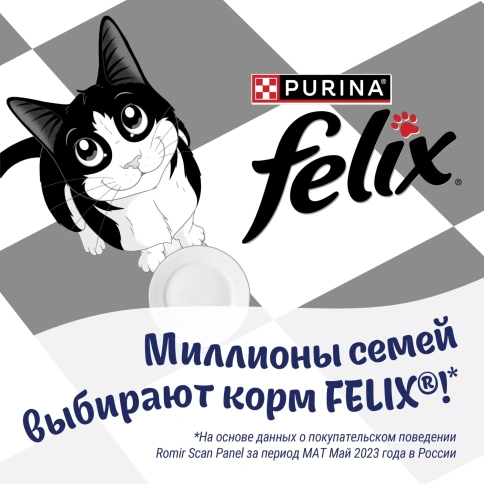 Влажный корм Felix Природа вкуса Salmon для взрослых кошек, с лососем, 75 г фото 3